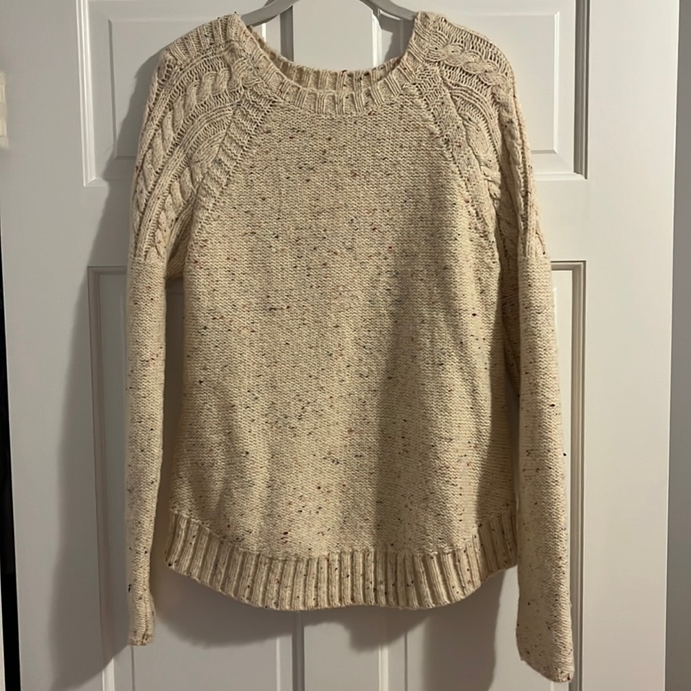 Cream Sweater with multi-colors